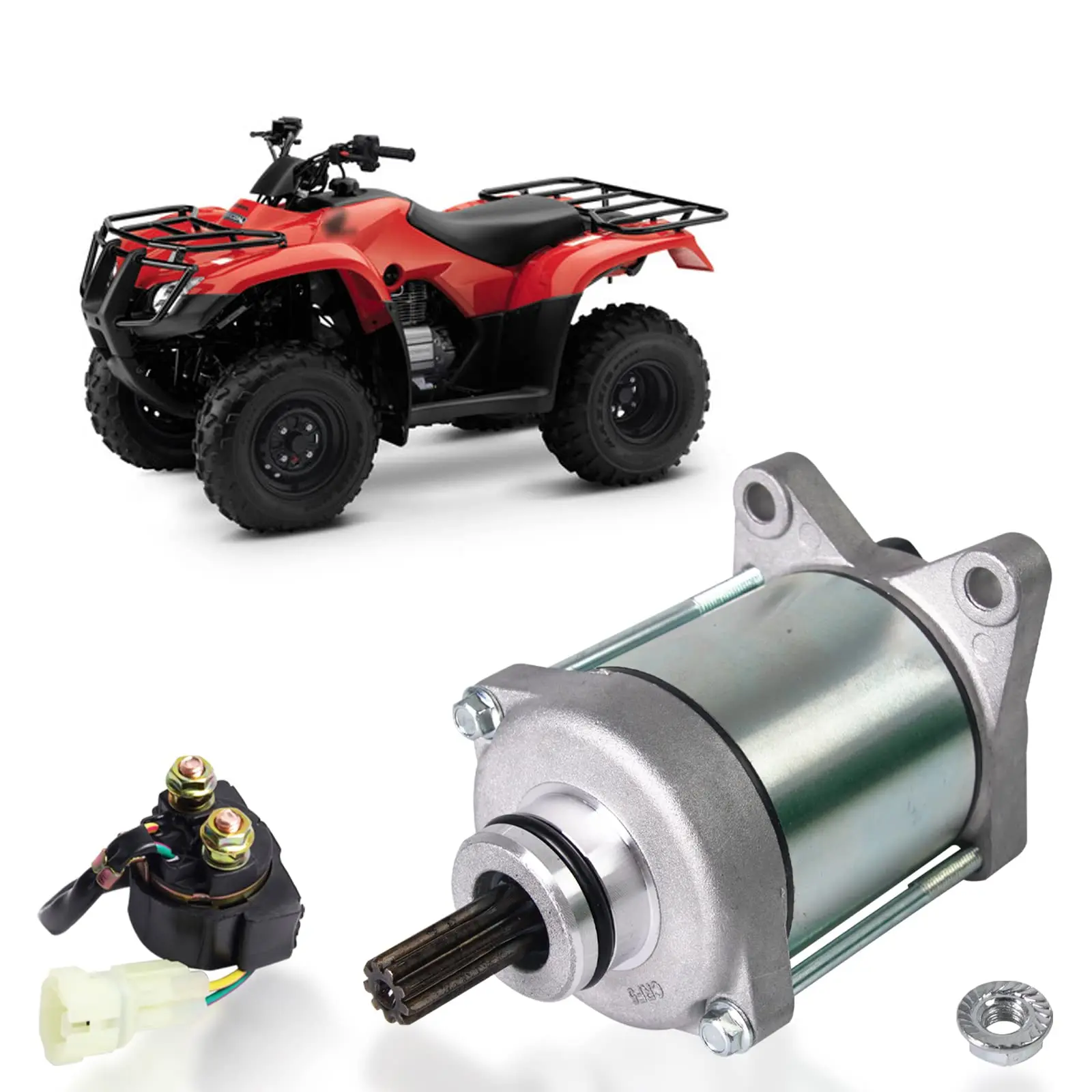 Стартер, совместимый с Honda ATV TRX250TM Recon 250/TRX250TE 250 ES, стартер мотора, замена #31200-HM8-B61 410-54133