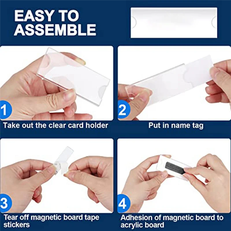 Набор Магнитных бирок с именами магнитные держатели для значков 3 сильными