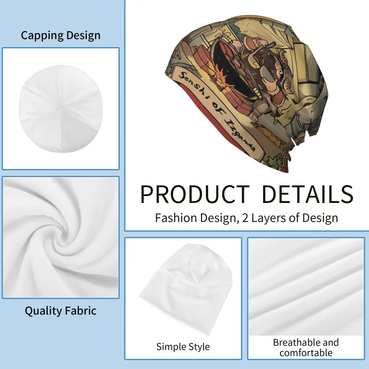 Dungeon Meshi Delicious In - Senshi Cooking Warm Knitted Cap Bonnet Hat Autumn Winter Beanies Hats for Unisex Adult