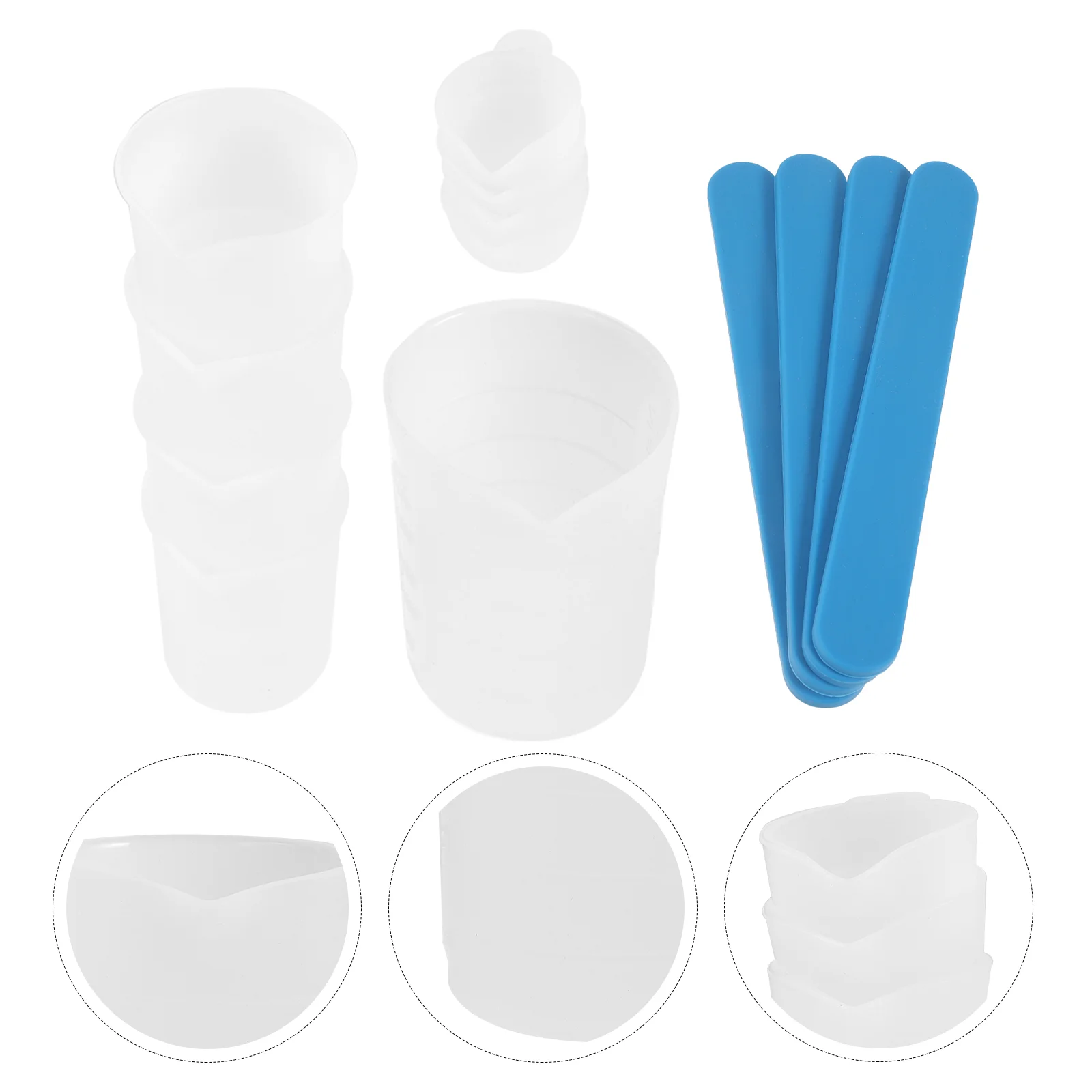 

Silicone Measuring Cup Set Epoxy Resin Molds Supplies Craft Making Tool Kit Cups Stir Sticks Stirring Rod
