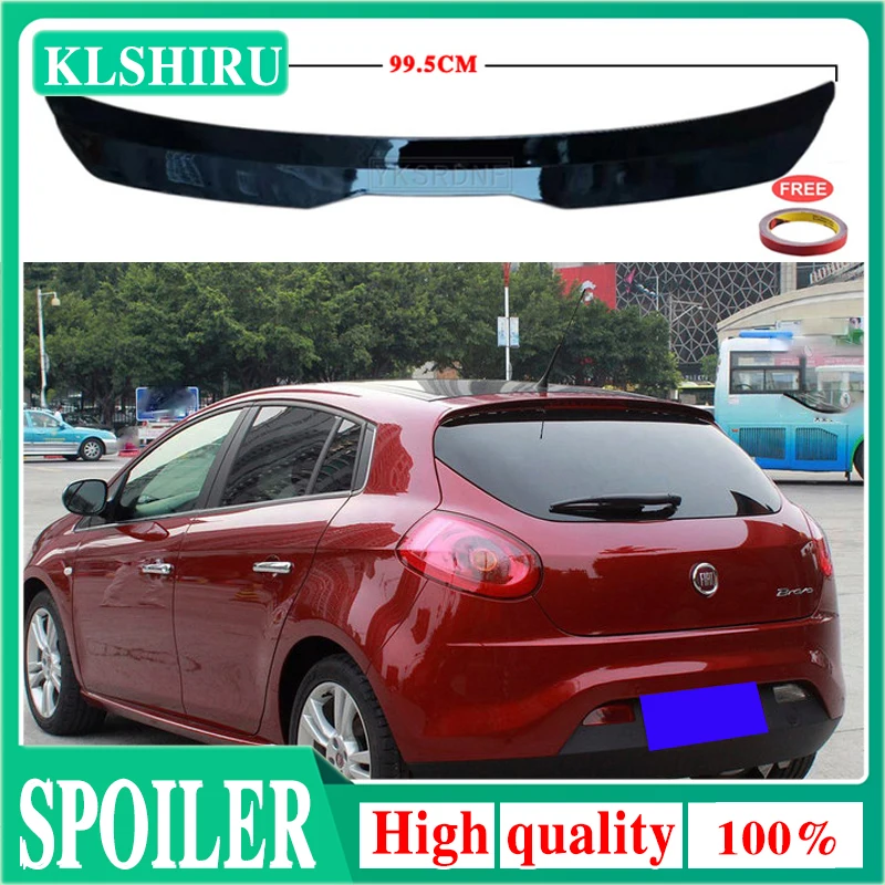 

For FIAT BRAVO Spoiler 2006 to 2016 high quality ABS glossy black DIY color Spoiler BRAVO II Spoilers