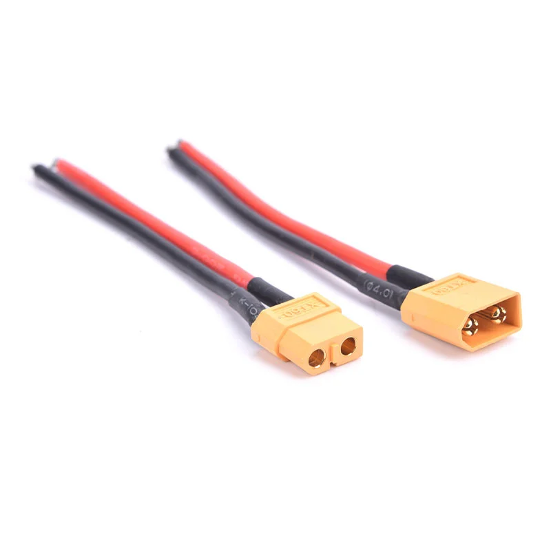 

1set XT60 XT-60 Male+Female Bullet Connectors Plugs With Silicon 14 AWG Wire For RC Lipo Battery (1 Pair) Banana Plug Connectors