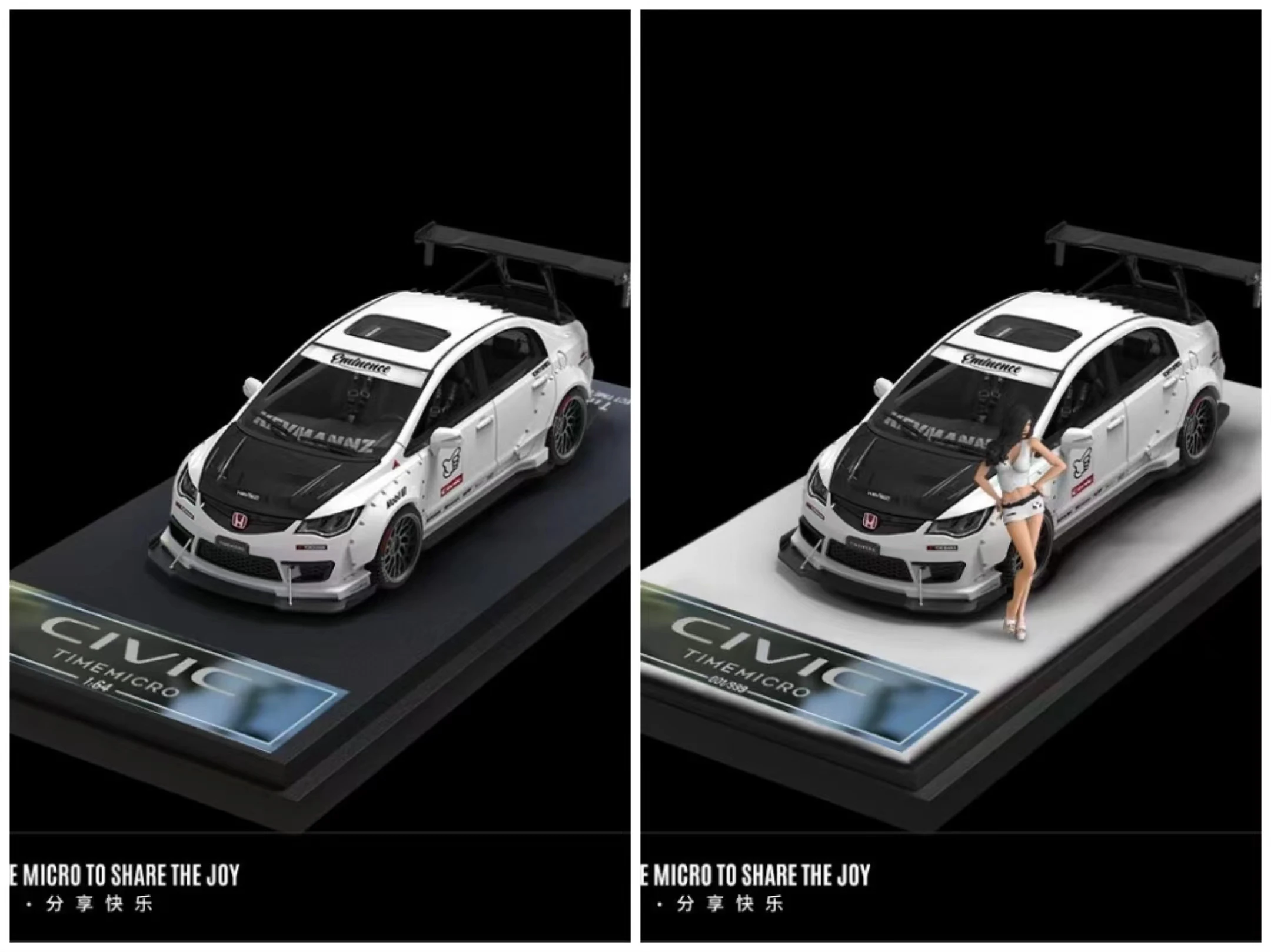 

Presale On September Time Micro 1:64 Civic White Model Car