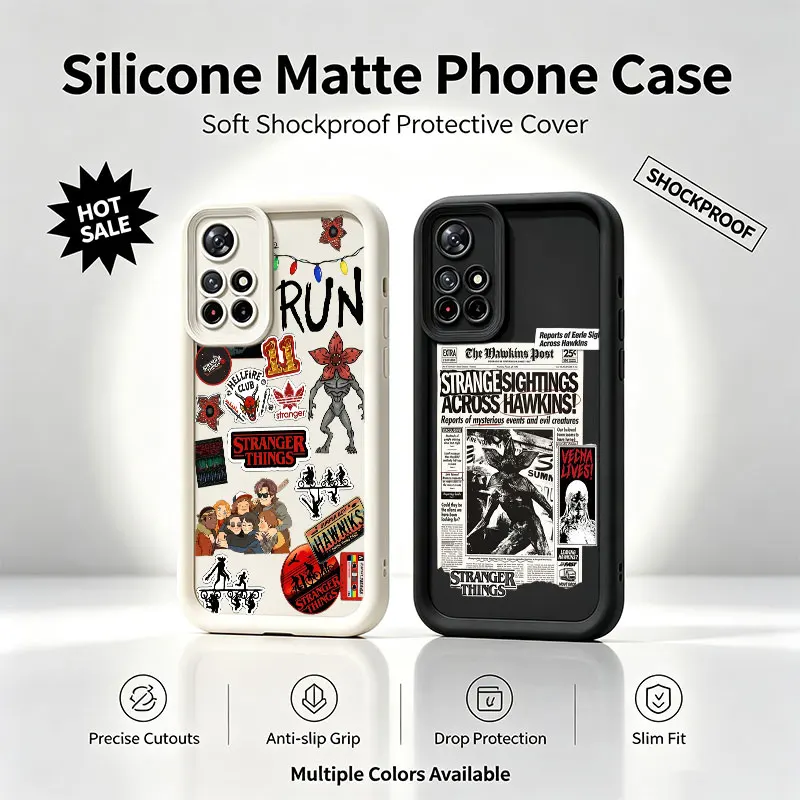 Фото Противоударный чехол для телефона S-Stranger Things для Xiaomi Redmi Note 8 9S 10S 11 Pro Plus 12S 13 Pro+ 14S 15 Pro Plus №1
