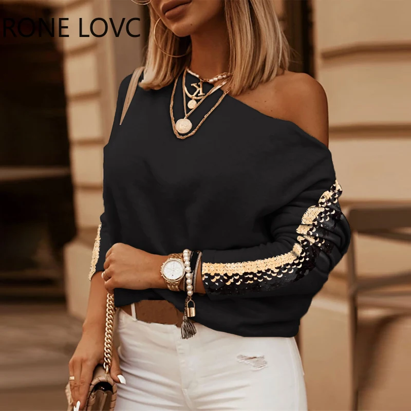 Женская Повседневная Свободная блузка с диагональным воротником и рукавами