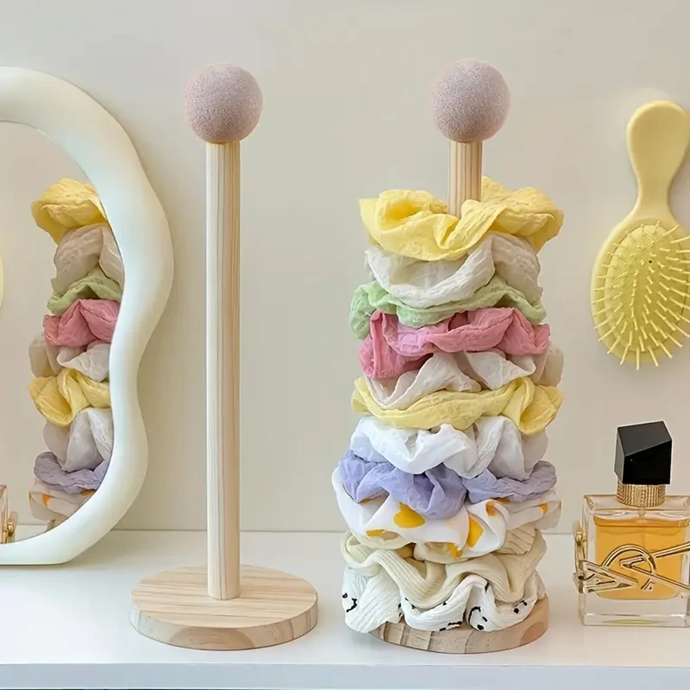 

Деревянный органайзер для заколок и резинок для волос