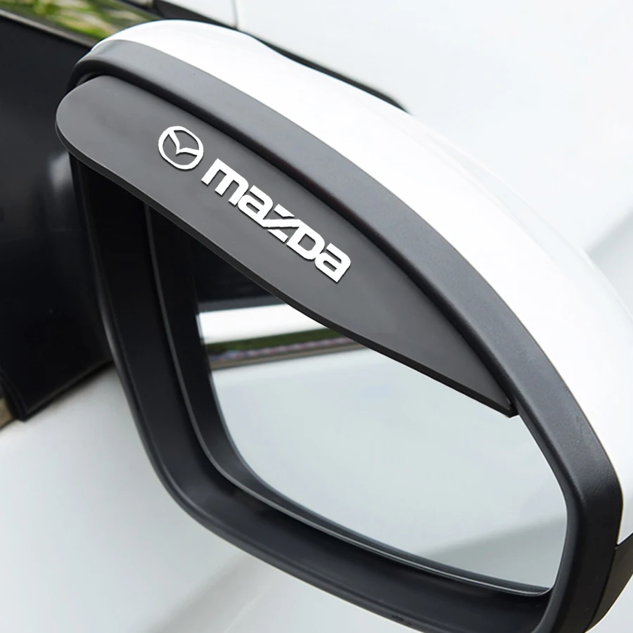 

2pcs Car Rearview Mirror Rain Shade Waterproof Silicone Eyebrow Blades Cover Accessories For Mazda 3 6 Atenza Axela Demio CX3