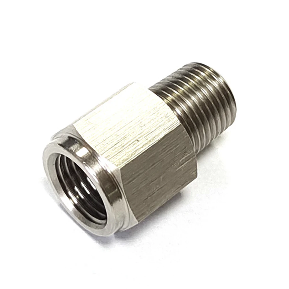 

Stainless Steel Oil Pressure Instrument Adapter Adapter Adapter 1/8NPTMale To M10*1.0 Female Oil Pressure Gauge Adapter