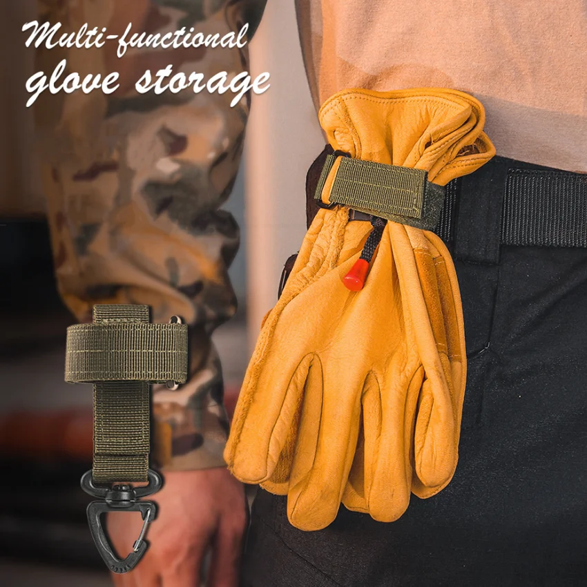 

Outdoor Hunting Gloves Nylon Gloves Hook Work Gloves Safety Clip Tactical Gloves Climbing Rope Anti-lost Camping Hanging Buck