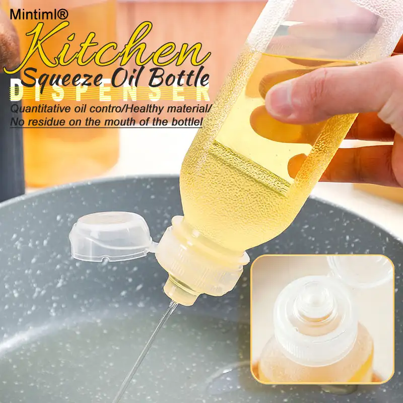 

300/500ml Kitchen Condiment Squeeze Oil Bottle Dispenser For Ketchup Mustard Mayo Hot Sauces Olive Kitchen Gadget