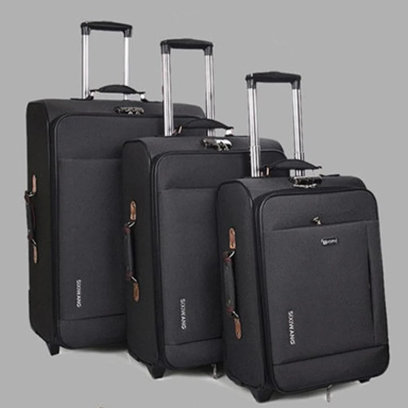 

Hot Travel Luggage Suitcase Oxford suitcase Men Travel Rolling luggage bag On Wheels Women brand Trolley Suitcase vs trolley bag