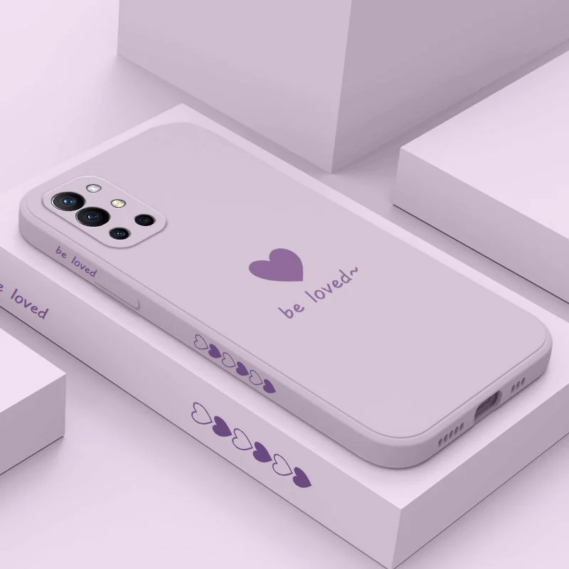 

Simple Love Phone Case For Oneplus 10 10R 10T 9R 9RT 9 8T 8 7 7T Pro 5G Liquid Silicone Cover