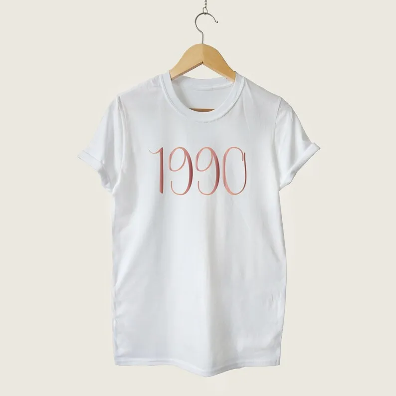 

Birthday Shirt Women Personalised Gold Year 50th Birthday Gift Presents Women Short Sleeve Top Tees 100%Cotton y2k Drop Shipping