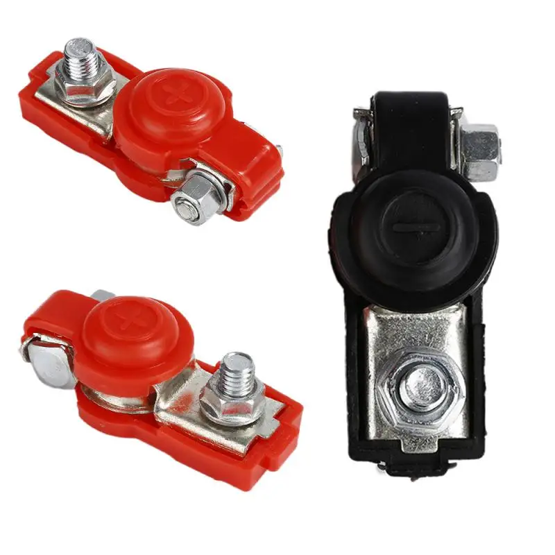 

Top Quality 1 Pair Auto Car Universal Adjustable Battery Terminal Clamp Clips Positive Negative Connector Conductive