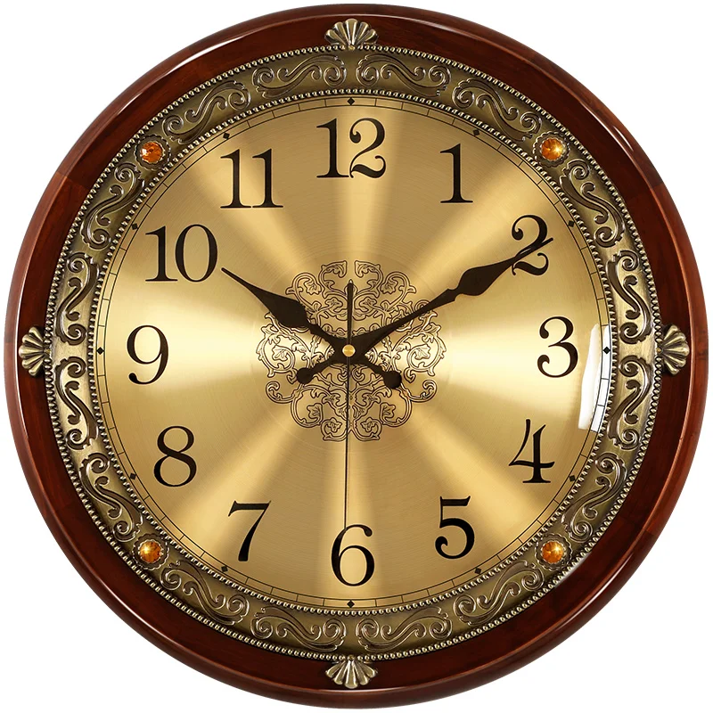 

Настенные часы с тихим эффектом, подарочные Ретро-часы из дерева и металла, в скандинавском стиле, для гостиной, спальни, в американском стиле, потертый