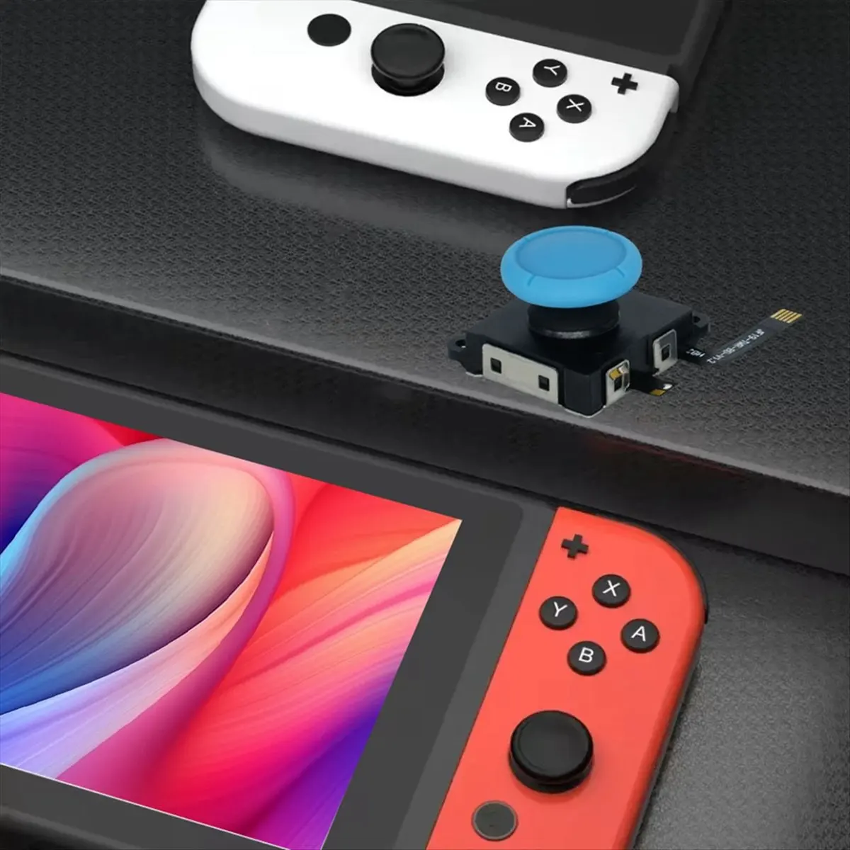 Фото Электромагнитный джойстик DT1031 Mon.TMR для Switch/Lite/OLED с защитой от дрифта, магнитный джойстик с сопротивлением для Switch B №1