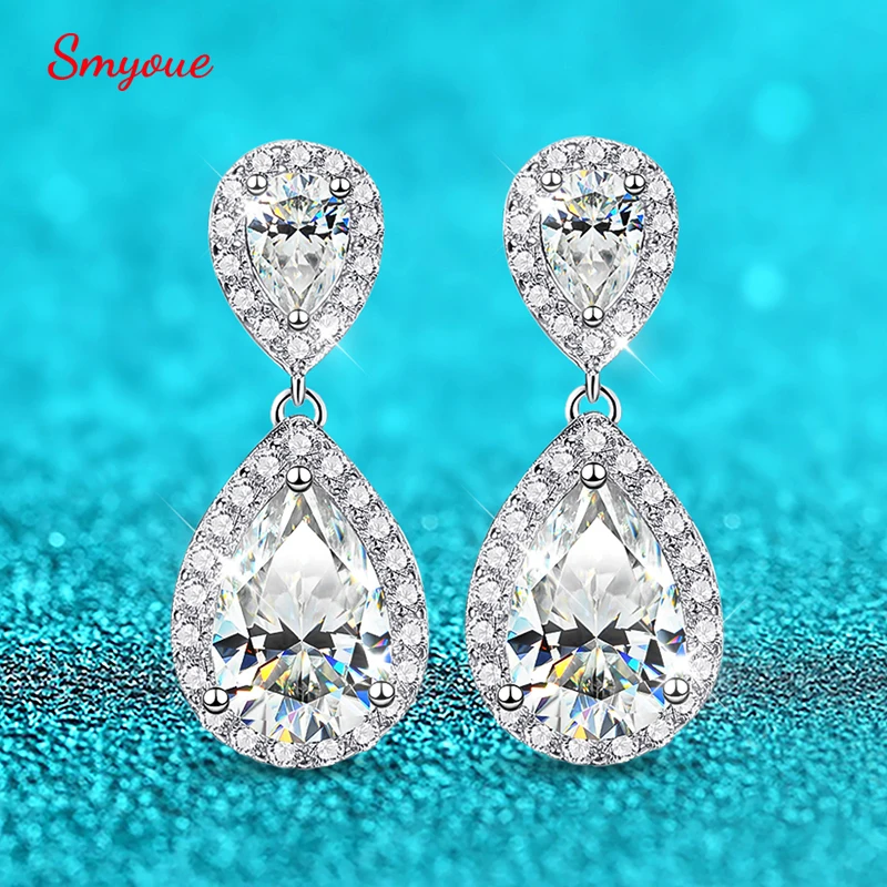 

Женские серьги Smyoue из серебра 4,17 пробы, 18 К, с покрытием из муассанита