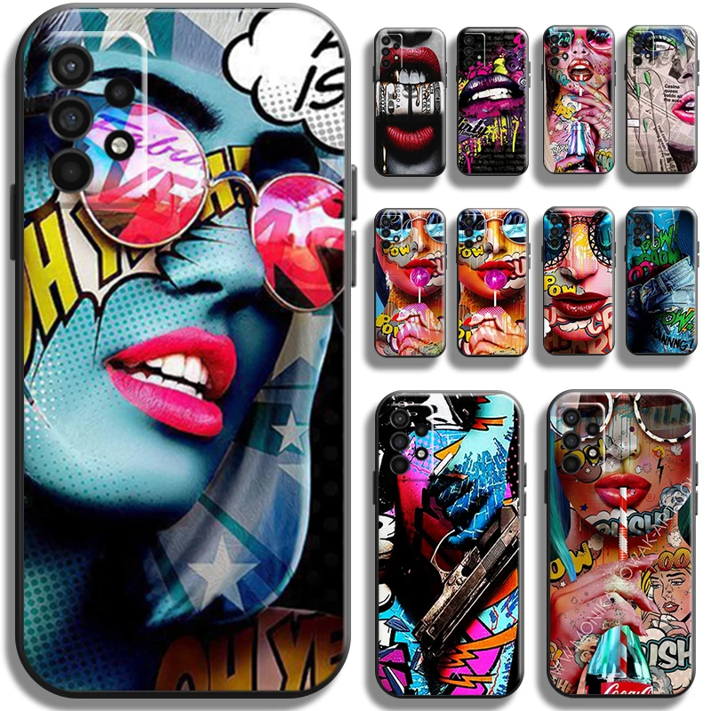 

Red Lips Sexy Street Graffiti For Samsung Galaxy A11 A12 A20 A21 A21S A22 A30 A31 A32 A42 A51 A52 A70 A71 A72 5G Phone Case