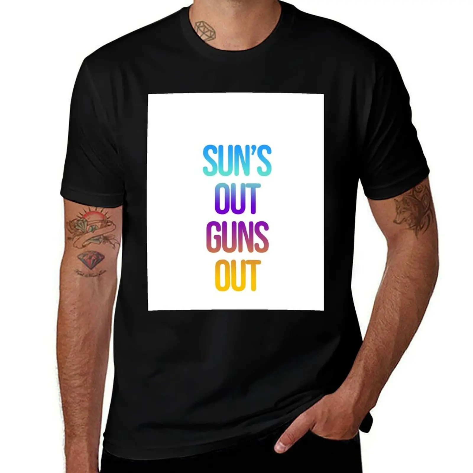 Футболка Sun's Out Guns летний топ с животным принтом для мальчиков и мужчин футболка
