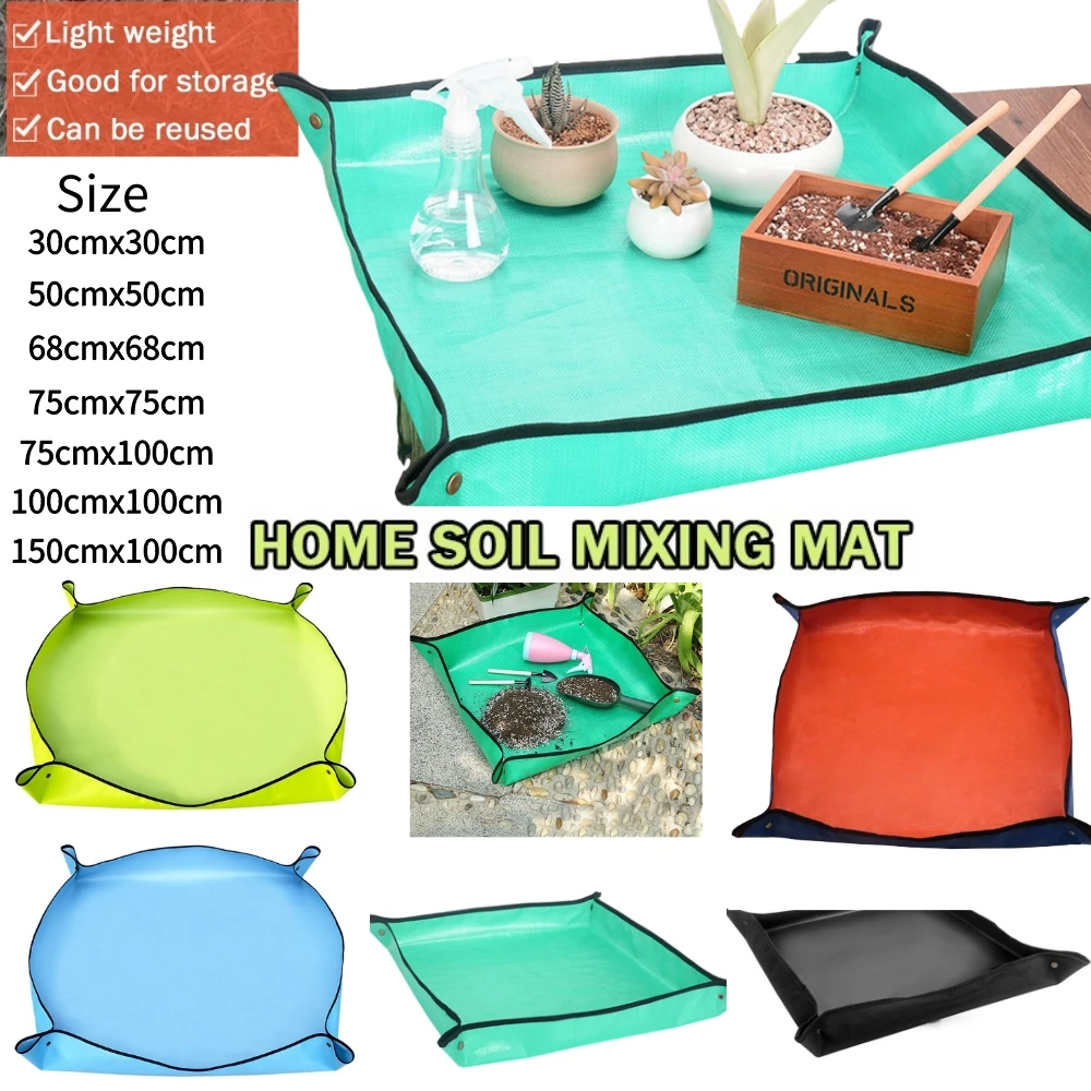 

Planting Mat 30cm-100cm Gardening Potting Pad Foldable Garden Plant Flower Pot Flower Pots Transplanting Mats Waterproof Potting