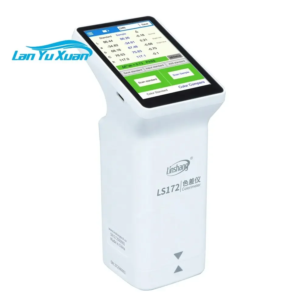 

Linshang LS172 45/0 Color Difference Meter Analyzer with Smart Touch Screen Best Colorimeter Price