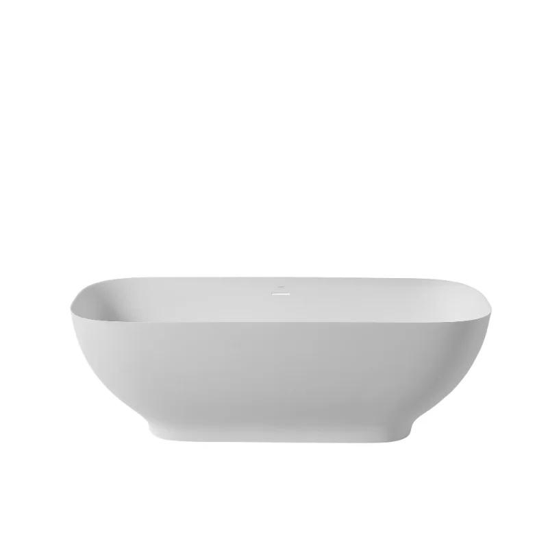 

Solid Surface Freestanding Bathtub White Solid Surface [US Stock]