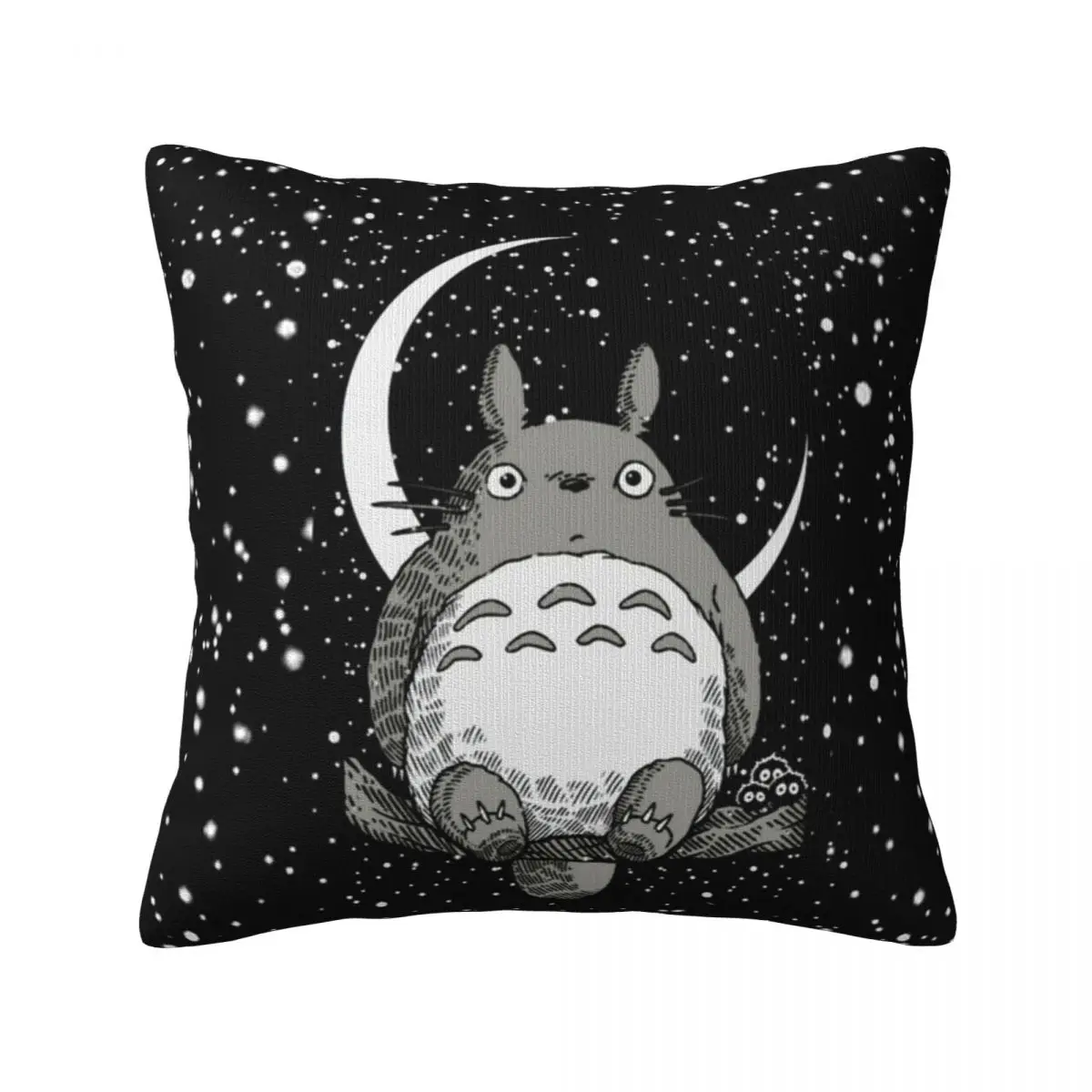 

Подушка с принтом Totoro, подушка из полиэстера с милым рисунком, летняя Милая Наволочка на молнии