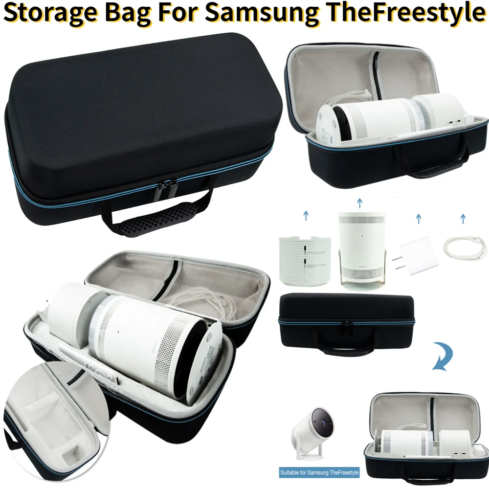 

Портативный чехол для переноски, пылезащитный Дорожный чехол на молнии, утолщенная Сетчатая Сумка, сумка для переноски проектора для Samsung, Фристайл