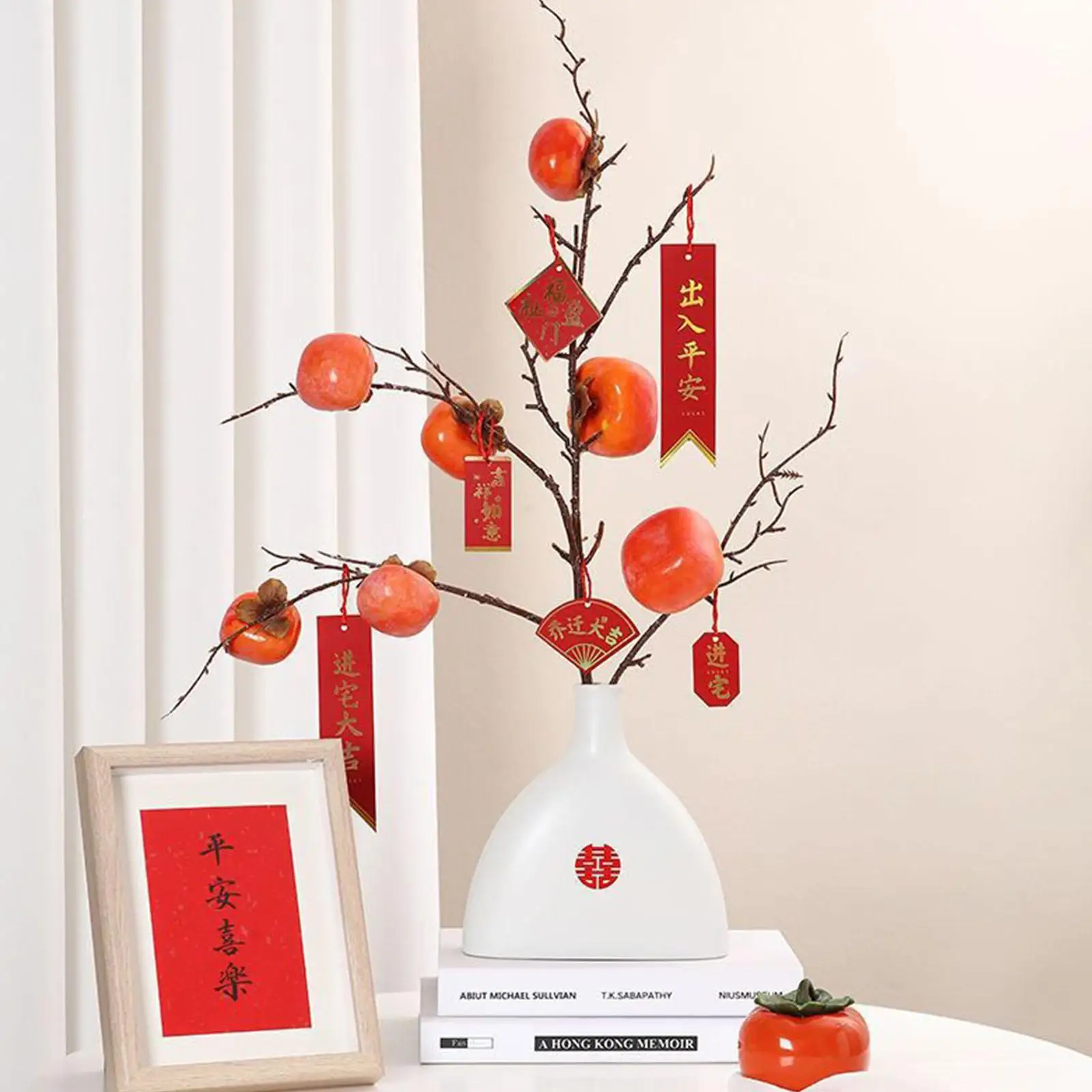 

Chinese Spring Festival Decorations Pendants 2023 New Year Artificial Flowers Fortune Fruits Hanging Red Berry Home Decor
