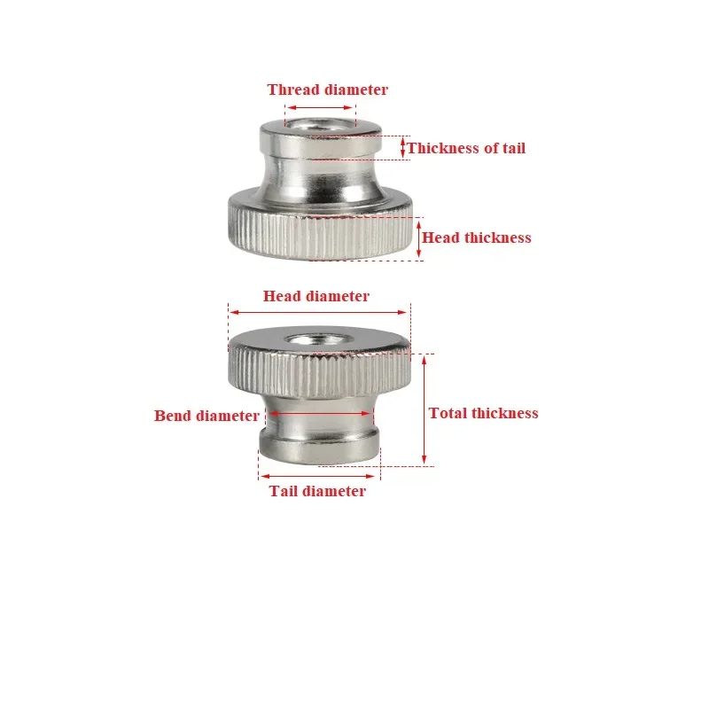 

М3, М4, М5, М6, М8, М10, гб806, Синий Цинк/никелированный/черный цинк, рифленая головка, ручная затяжка, гайка для большого пальца, сквозное отверстие, реклама