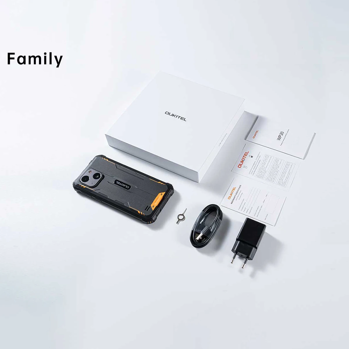 OUKITEL WP20 Rugged Smartphone 5.93'' HD+Display 4G+32G 6300 mAh Android 12 IP68&IP69K Quad Core 20MP Cameras Cell Phone