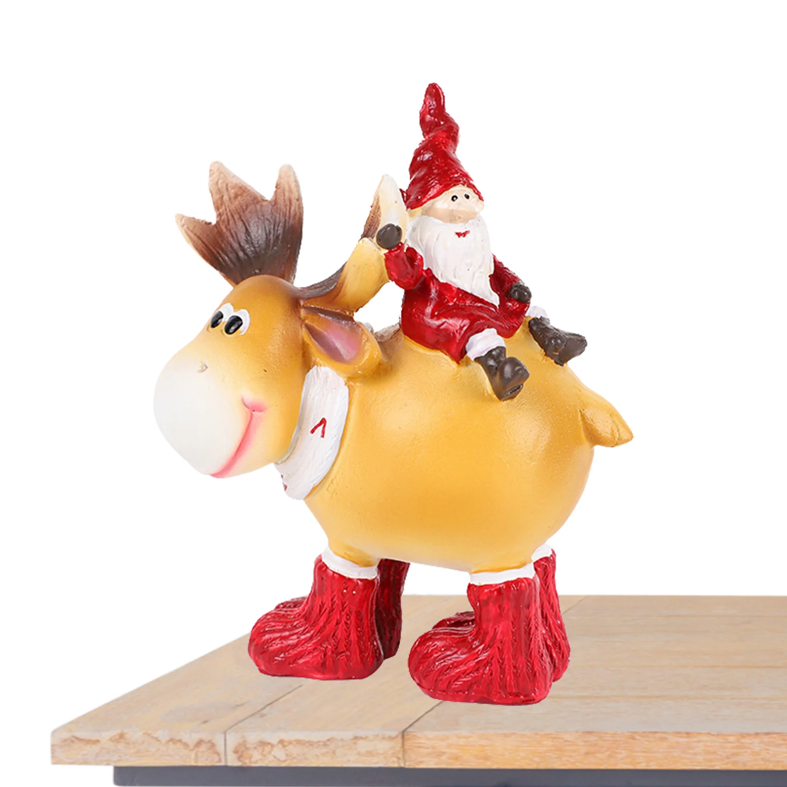 

Санта-Клаус, орнамент из смолы, рождественские украшения в виде лося для помещений, Рождественский сидящий подарок Санта-Клауса на Рождество