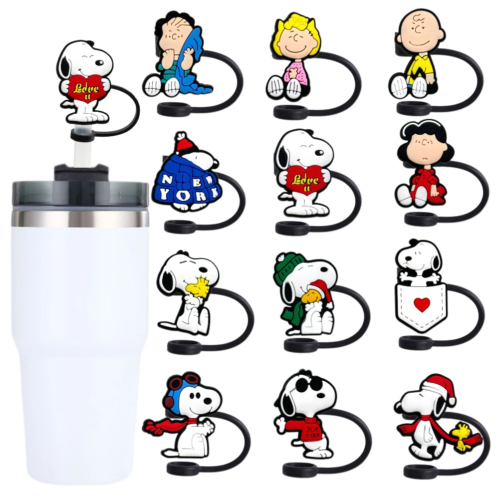 MINISO Новая крышка для соломинки Snoopy 10 мм заглушка напитков многоразовая