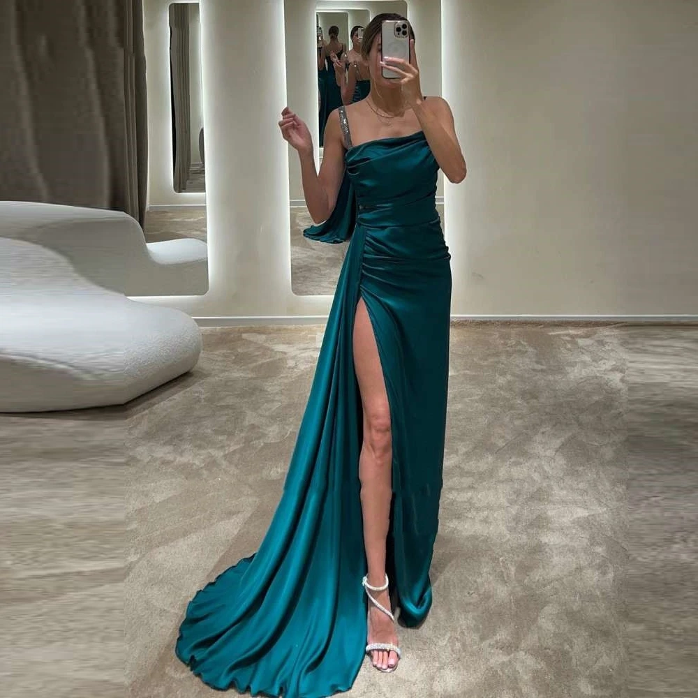 

Женское платье для выпускного вечера, темно-синее Тюлевое платье трапециевидной формы с кружевной аппликацией и бисером, на заказ