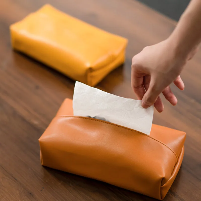1 х кожаная коробка для салфеток в скандинавском стиле Ins прямоугольная хранения