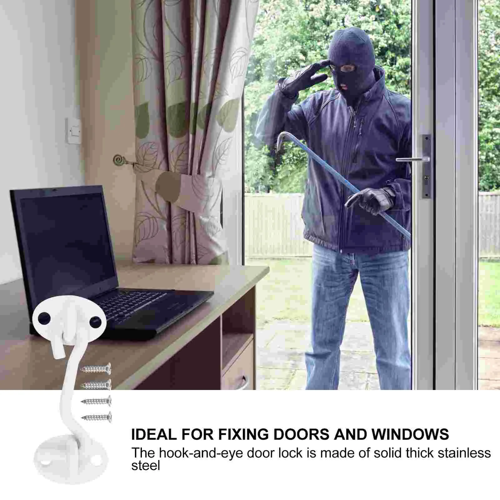 Дверной цепной замок и оконный воздушный крючок Крючки для кабины из нержавеющей