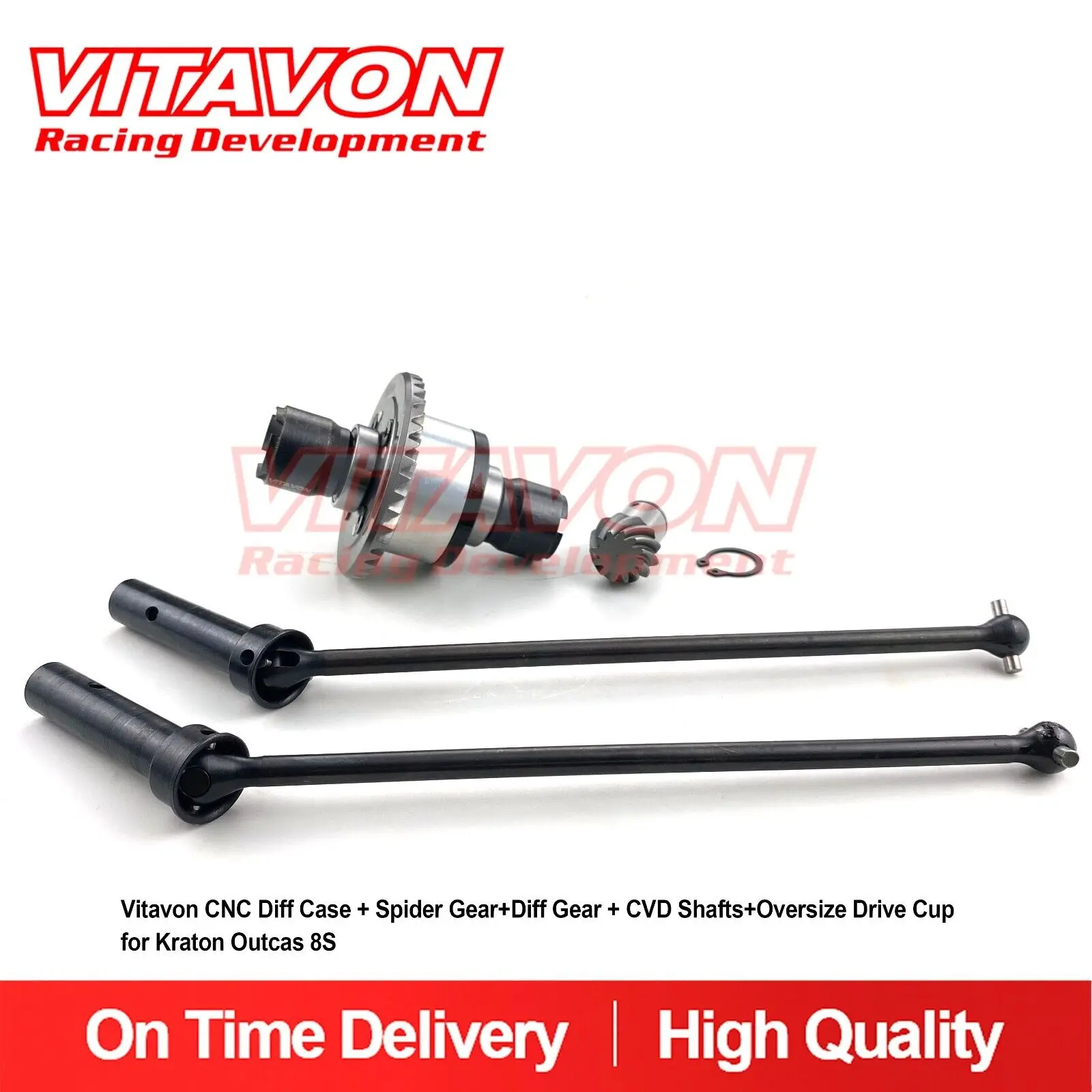 VITAVON CNC полный Diff Чехол Set + набор стержней для Kraton Outcast 8S 2 цвета