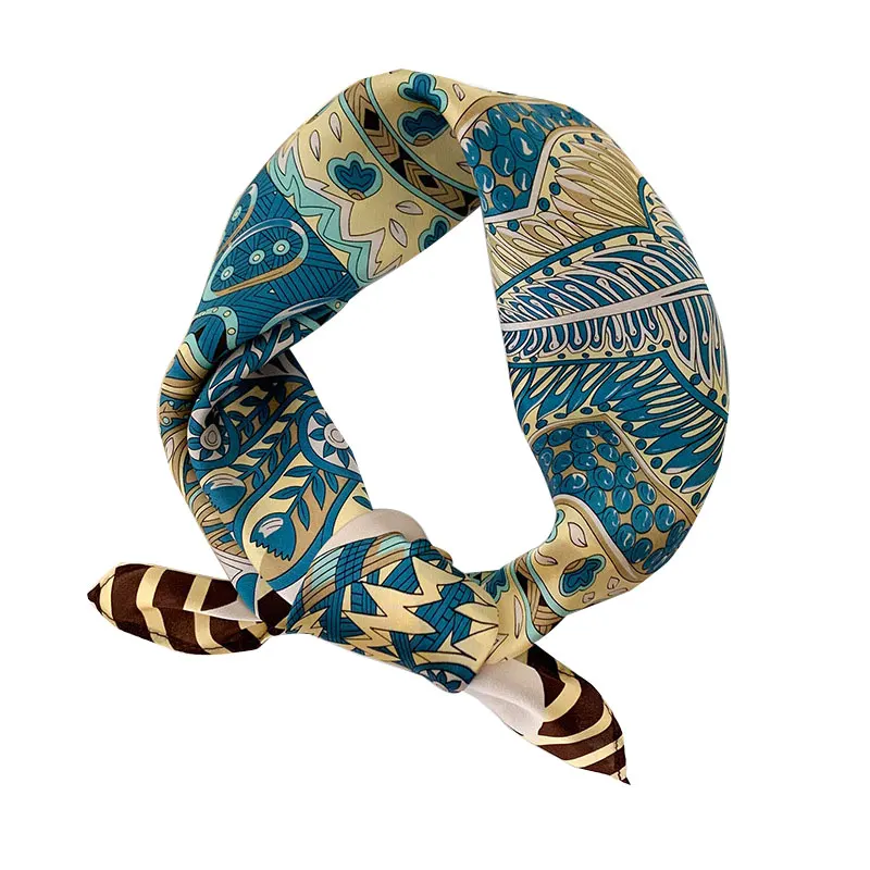 

Шарфы из натурального шелка 100%, Женская Бандана с принтом, платок, сумка для волос, мягкий шейный платок, модный шарф, шали, Пашмина, Женский х...