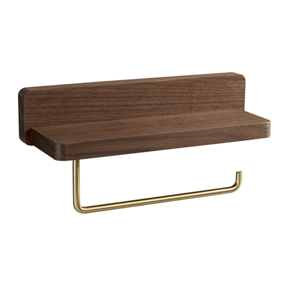 

Настенный ретро-держатель для туалетной бумаги, с полкой