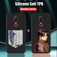 attack on titan eren mikasa levi anime coque for oneplus 8 5 6 7 one plus 5t 6t 7t 8 pro phone case soft silisone cover shell