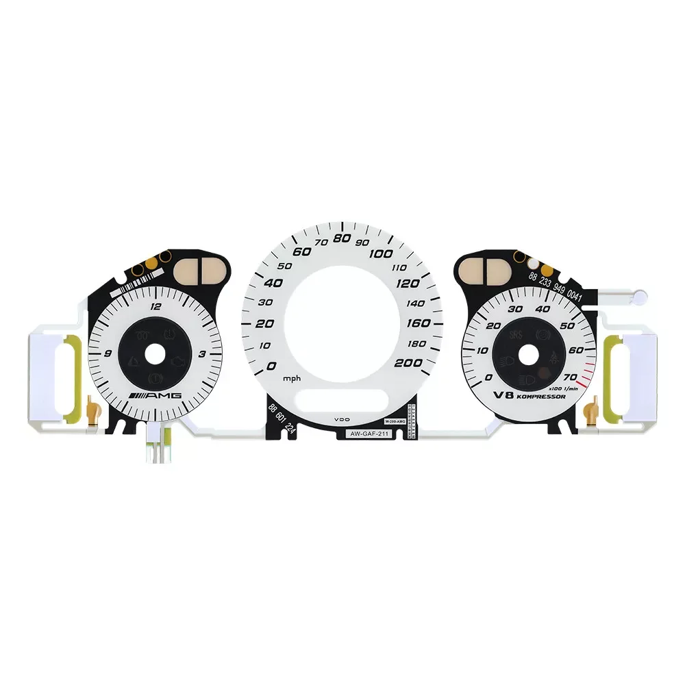 Лицевой датчик с панелью холодного света EL для Mercedes W211 W209 C219 200MPH AMG Белый