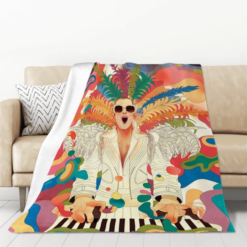 Вязаное одеяло пушистое летнее Elton John под заказ Cobija летние одеяла и королевские