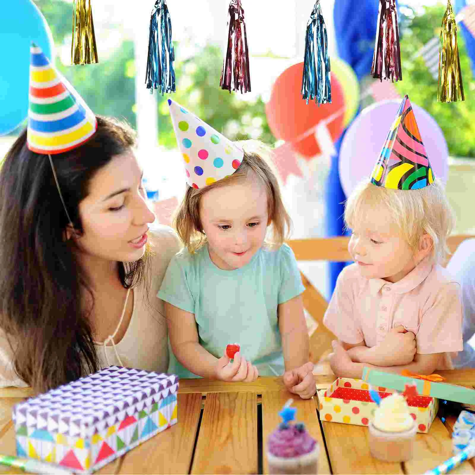 

4 Packs Tassel Garland Banners Party Hanging Decor Tassel Backdrop for Birthday Wedding