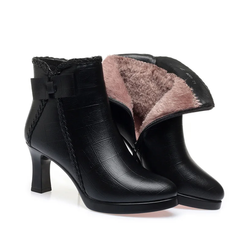 Осенние женские ботинки на платформе новые бархатные ботильоны высоком