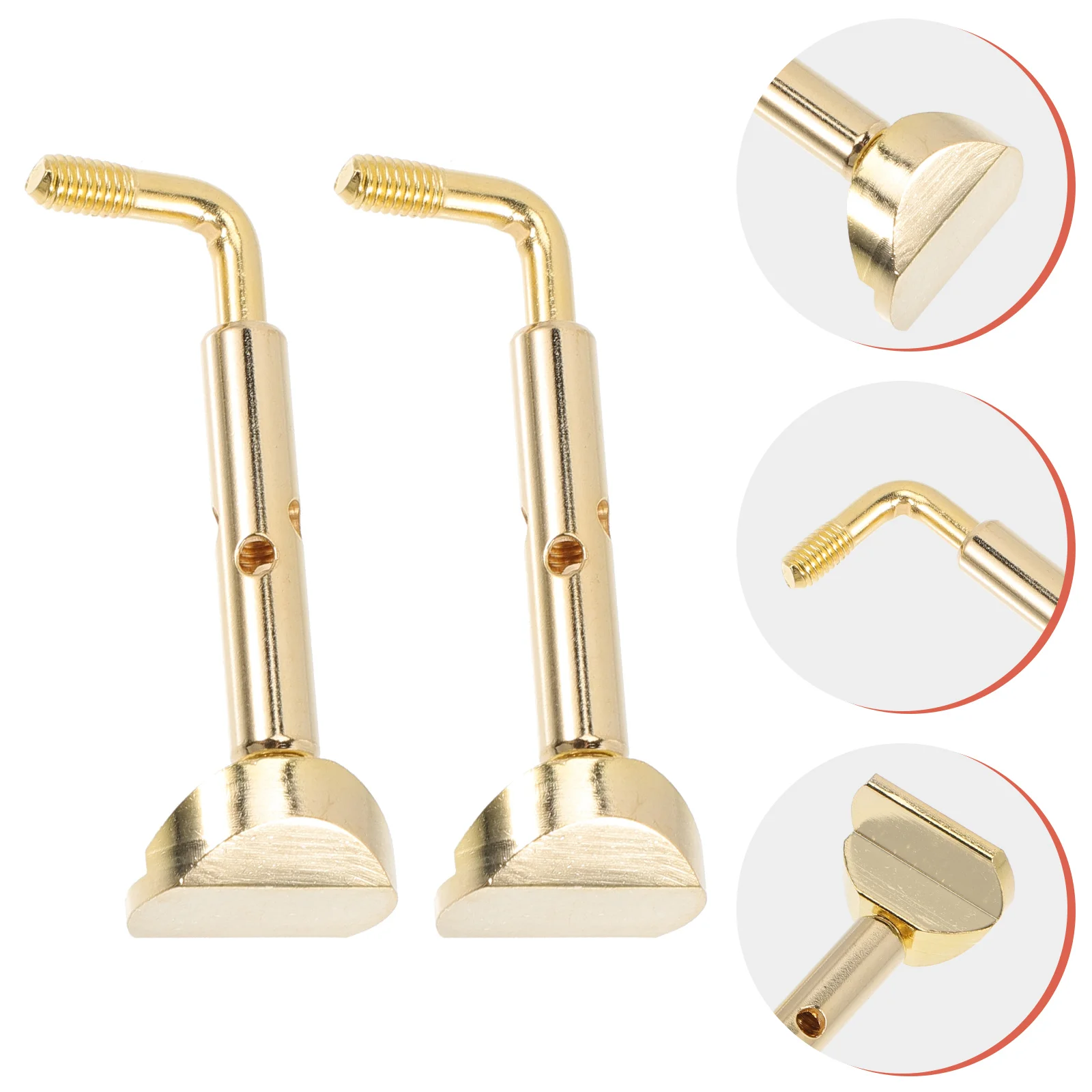 

2 Pcs DIY Violin Screw Component Violin Part Chin Rest Clamps Accessories Brass Chin Rest Screw Violin
