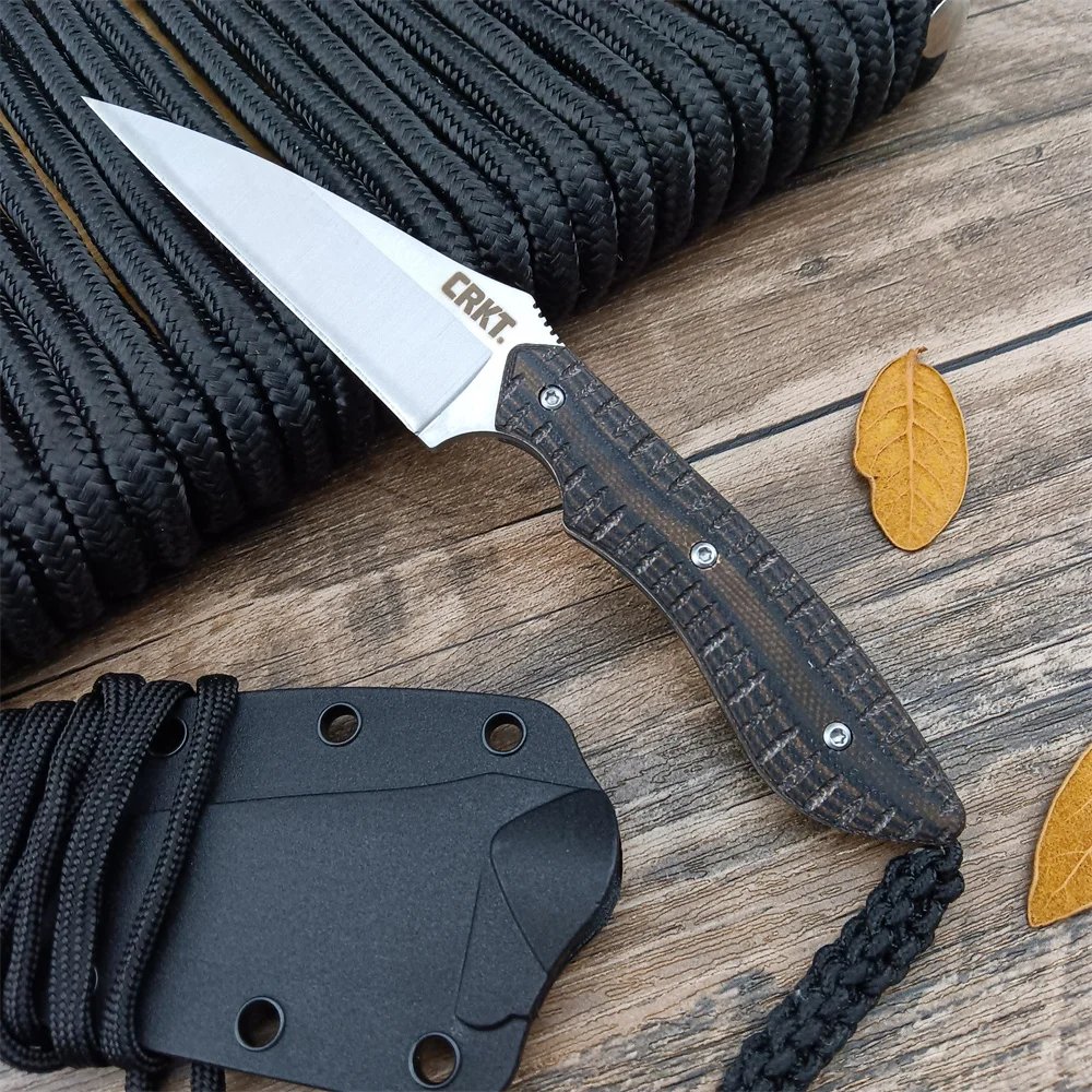 

CRKT 2388 Folts S.P.E.W. Small Pocket EDC Wharncliffe Fixed Blade G10 Handles Tactical Hunting Knife with Kydex Sheath Mini Tool