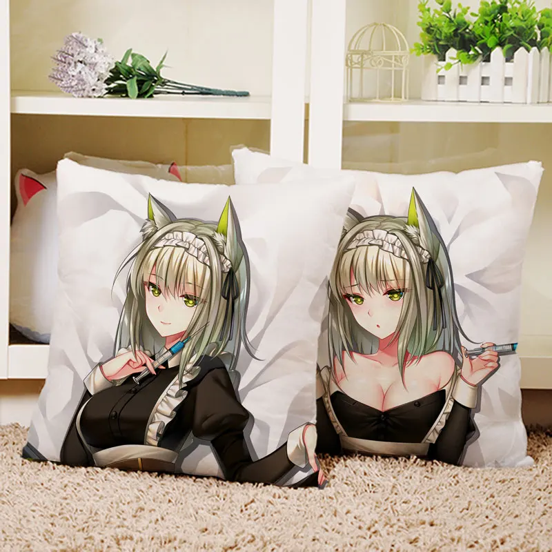 

Anime Arknights Kal'tsit Cartoon Square Throw Pillow Cosplay Japanese Game Siesta Short Plush Sofa Cushion Xmas Gifts MZ