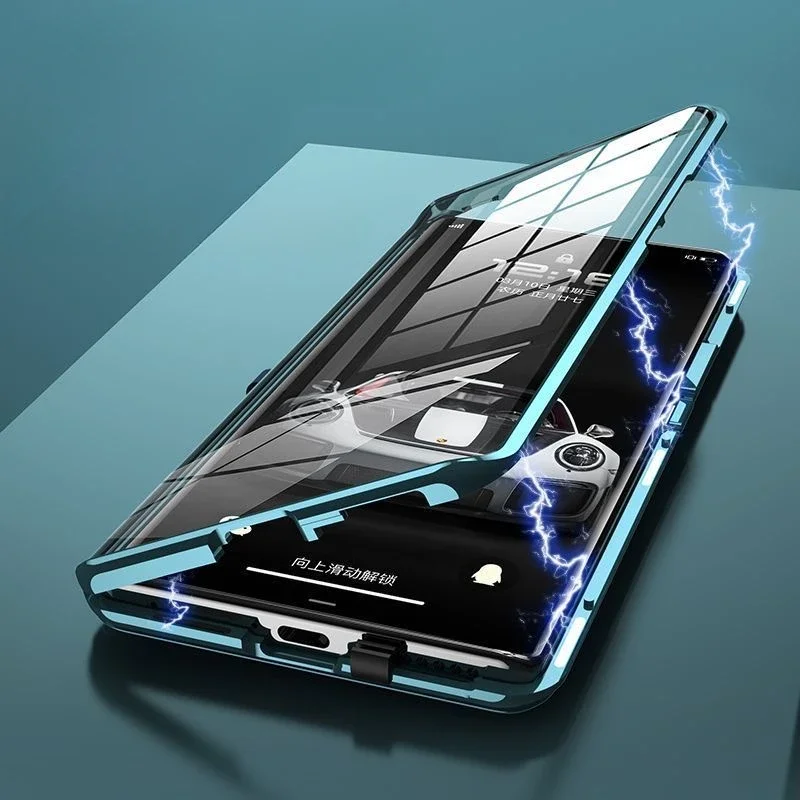 Для Xiaomi 14T Pro 14 T Магнитный адсорбционный двухсторонний чехол из закаленного