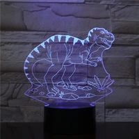 dinosaur world tyrannosaurus rex 3d night light led colorful touch usb desk lamp tyrannosaurus rex kids christmas birthday gift