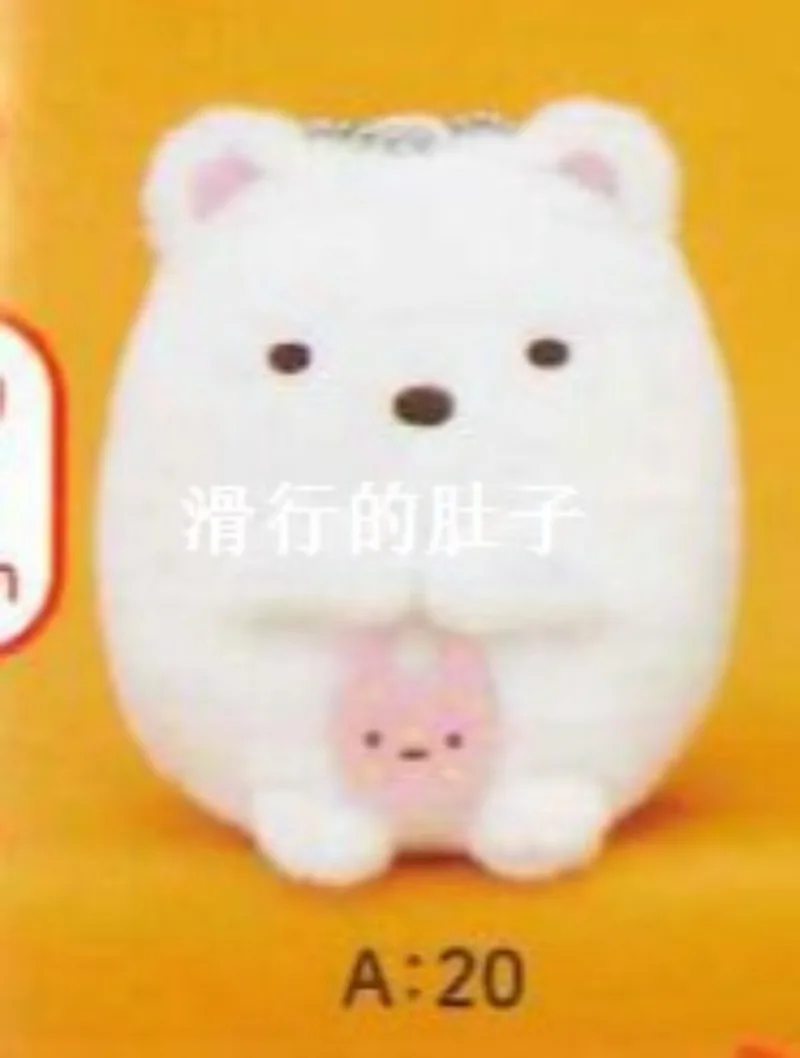 Фото Брелок-подвеска Sumikkogurashi: Мультяшный кот и полярный медведь, коллекционные игрушки, подарки №2
